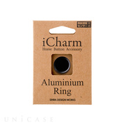 iCharm Home Button Accessory Aluminium Ring for iPhone ブラック×ブラック