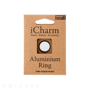 iCharm Home Button Accessory Aluminium Ring for iPhone ホワイト×ブラック