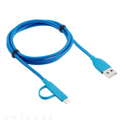 Duo-cable  Lightning＆microUSB (Blue)
