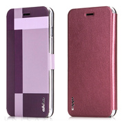 【iPhone6s Plus/6 Plus ケース】Dual Face Flip Case SYKES MIX Purple Checker/Metallic Red