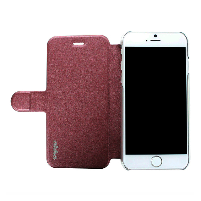 【iPhone6s Plus/6 Plus ケース】Dual Face Flip Case SYKES MIX Purple Checker/Metallic Redサブ画像