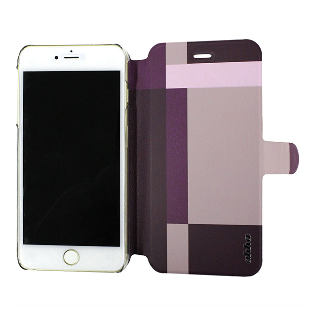 【iPhone6s Plus/6 Plus ケース】Dual Face Flip Case SYKES MIX Purple Checker/Metallic Redサブ画像