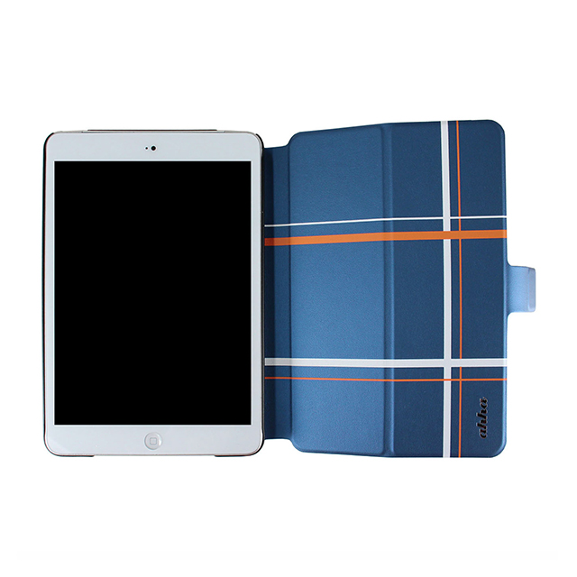 【iPad mini3/2/1 ケース】Dual Face Flip Case SYKES MIX Blue Checker/Space Greyサブ画像