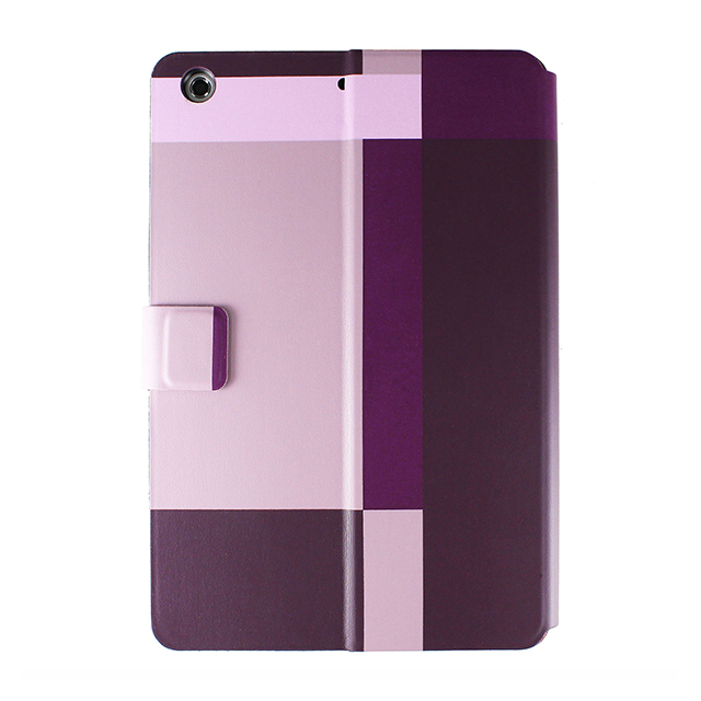 【iPad mini3/2/1 ケース】Dual Face Flip Case SYKES MIX Purple Checker/Metallic Redgoods_nameサブ画像