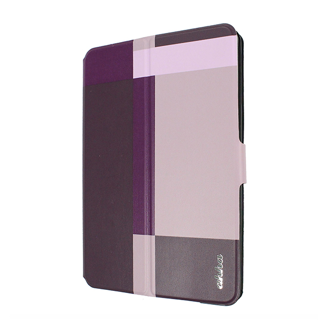 【iPad mini3/2/1 ケース】Dual Face Flip Case SYKES MIX Purple Checker/Metallic Redサブ画像