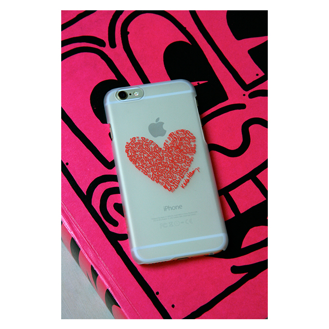 【iPhone6 ケース】Keith Haring Collection Ice Case Heart/Clear x Redサブ画像