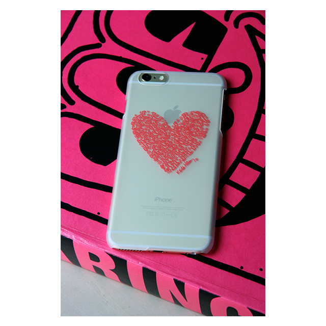 【iPhone6 Plus ケース】Keith Haring Collection Ice Case Heart/Clear x Redサブ画像