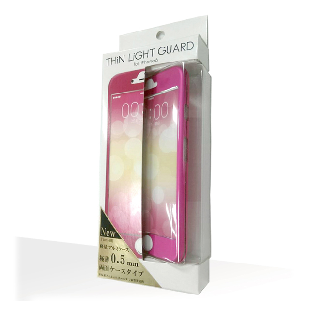 【iPhone6 ケース】THiN LiGHT GUARD アルミケース ピンクサブ画像