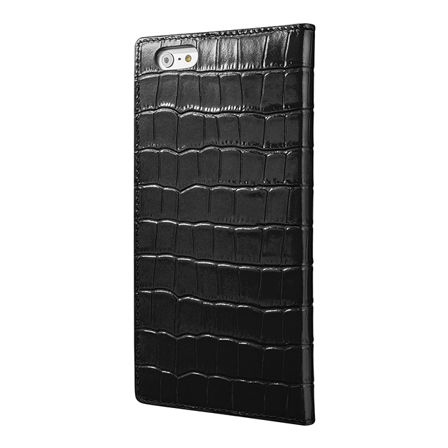 【iPhone6s Plus/6 Plus ケース】Croco Patterned Full Leather Case (Black)goods_nameサブ画像