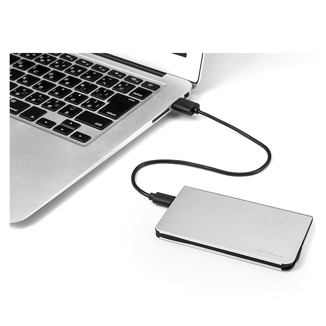 Super Thin Mobile Battery with Lightning Cable (Silver)サブ画像