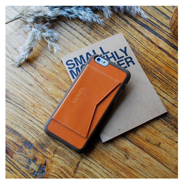【iPhone6s/6 ケース】Leather Pocket Bar (キャメルブラウン)goods_nameサブ画像