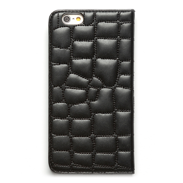 【iPhone6s/6 ケース】Croco Quilting Diary (ブラック)サブ画像