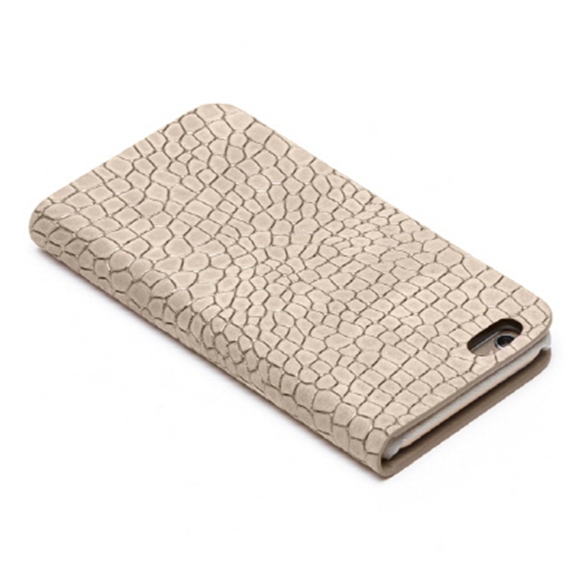 【iPhone6s Plus/6 Plus ケース】Croco Nubuck Diary (ベージュ)サブ画像