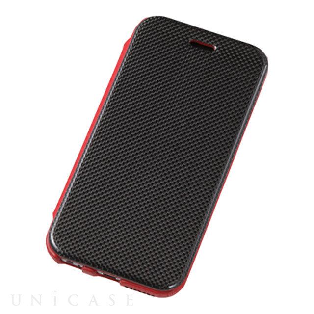 【iPhone6s/6 ケース】Carbon Fiber ＆ Leather Case Red