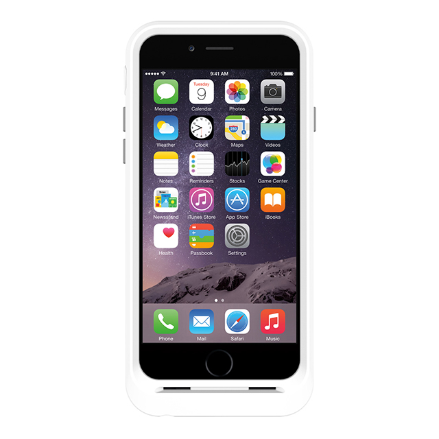 【iPhone6s/6 ケース】Resurgence 耐落下バッテリーケース (ホワイト/ガンメタルグレー)サブ画像