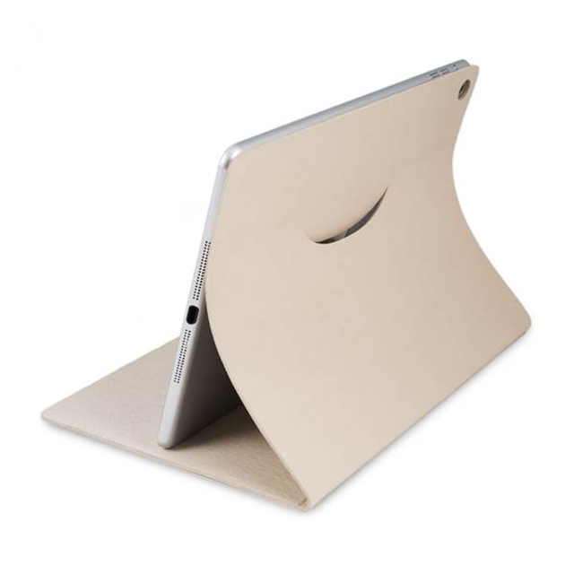 【iPad(9.7inch)(第5世代/第6世代)/Air2/iPad Air(第1世代) ケース】Leather Cover (アイボリー)サブ画像