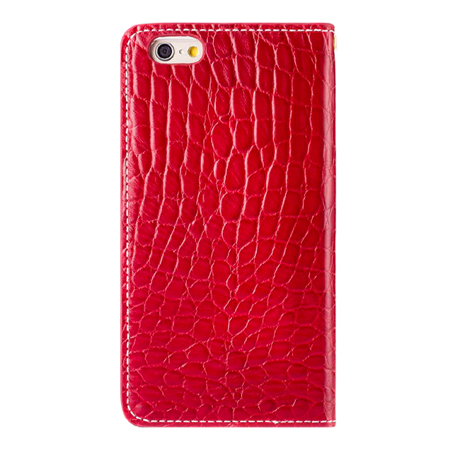 【iPhone6s/6 ケース】Herman Series Book Style Case (Red Crocodile Pattern)サブ画像