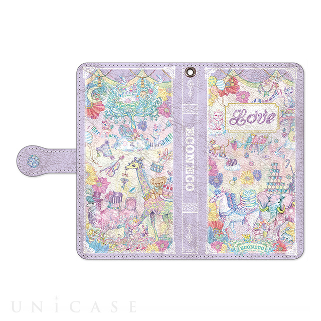 マルチ スマホケース Econeco Folio Dairy Case マルチタイプ Love Book Lavender Samuraiworks Iphoneケースは Unicase