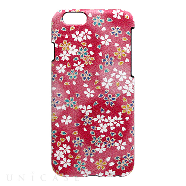 【iPhone6s/6 ケース】小紋ケース 舞桜＜桃＞