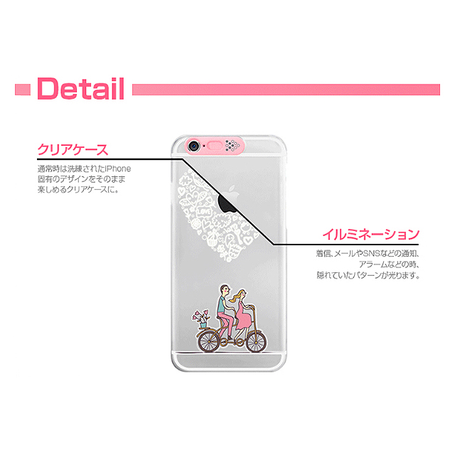 【iPhone6s/6 ケース】Clear Art イルミネーションケース (ゴールド/スプリングヒール)goods_nameサブ画像
