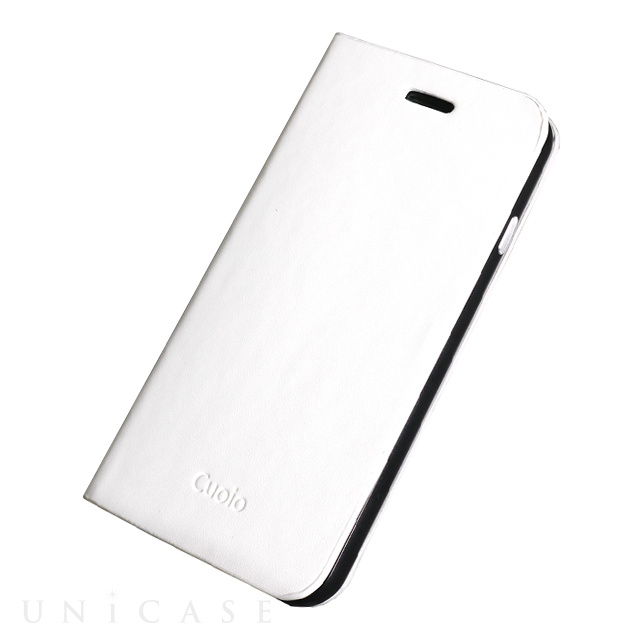 【iPhone6 ケース】Cuoio 白×ブラック