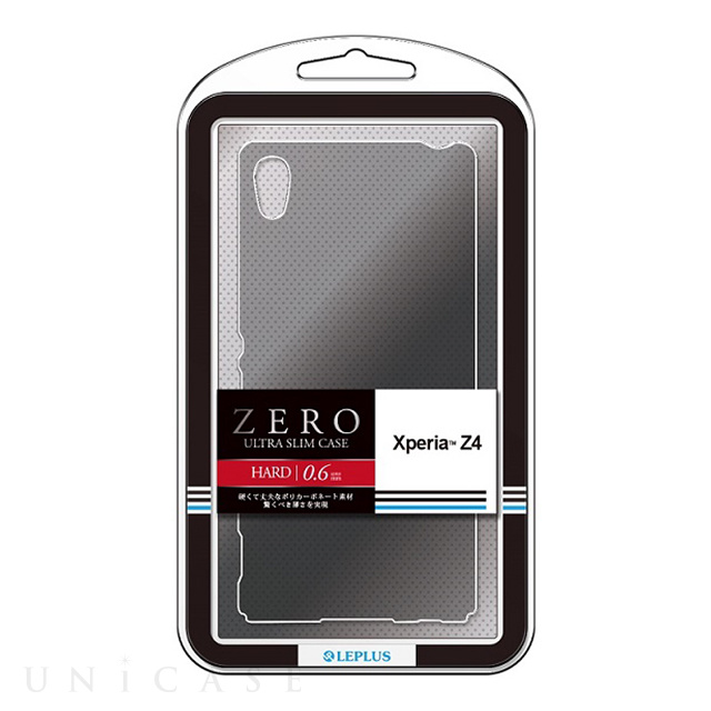 【XPERIA Z4 ケース】超極薄ハードケース「ZERO HARD」 クリアブラック
