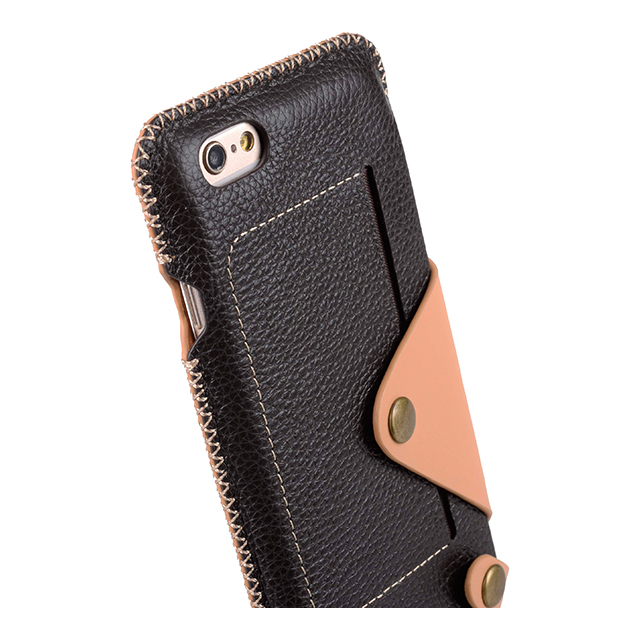 【iPhone6s/6 ケース】Premium Leather Case Latina Series (DarkBrown Lychee)サブ画像