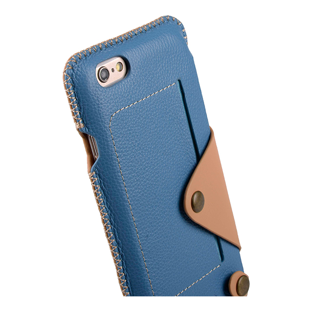 【iPhone6s/6 ケース】Premium Leather Case Latina Series (Blue Lychee)サブ画像