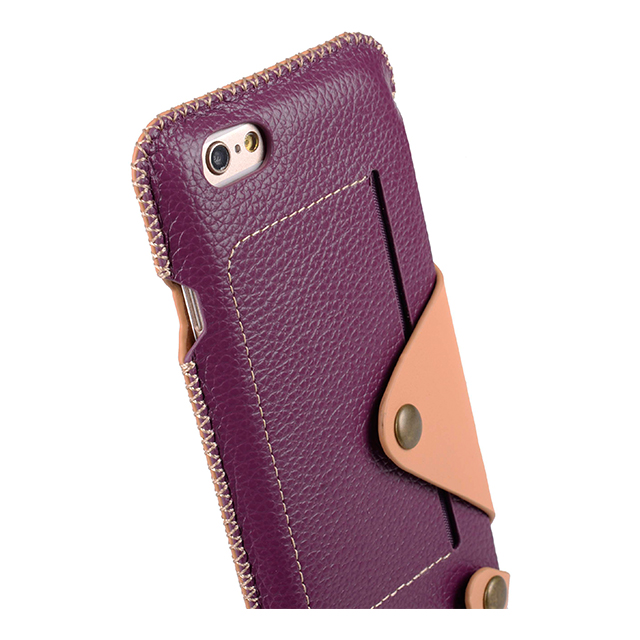 【iPhone6s/6 ケース】Premium Leather Case Latina Series (Purple Lychee)サブ画像