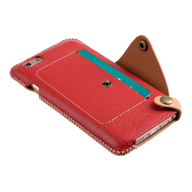 【iPhone6s/6 ケース】Premium Leather Case Latina Series (Red Lychee)サブ画像
