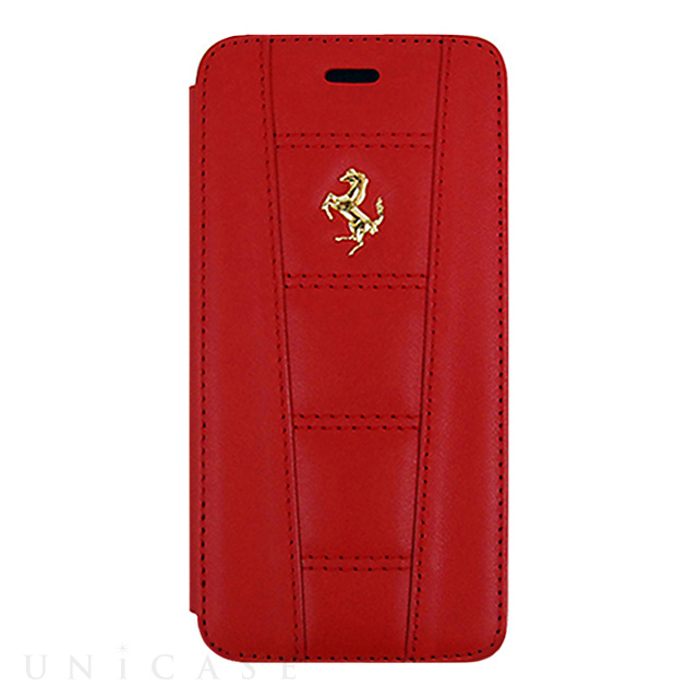 【iPhone6 ケース】458 - Red Leather Booktype Case