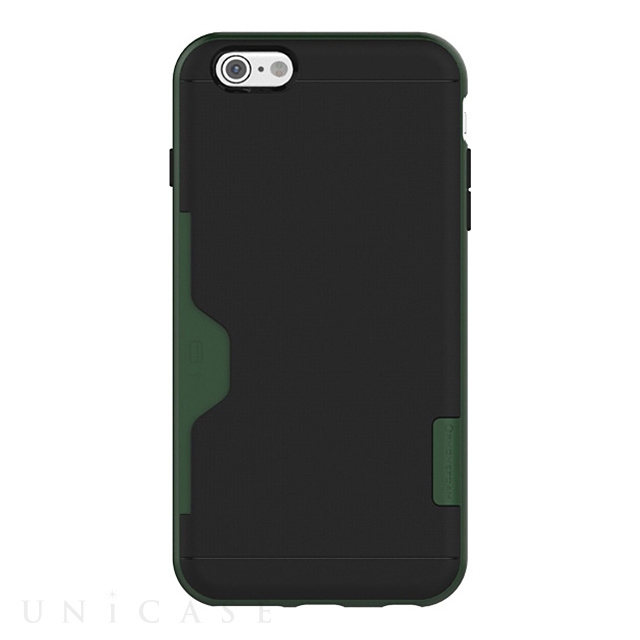【iPhone6 Plus ケース】LINE カード収納機能付きケース (ハンターグリーン)
