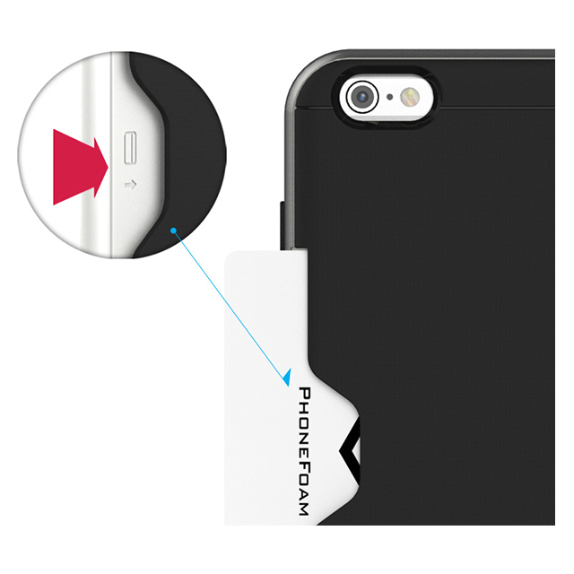 【iPhone6 Plus ケース】LINE カード収納機能付きケース (ダークシルバー)サブ画像