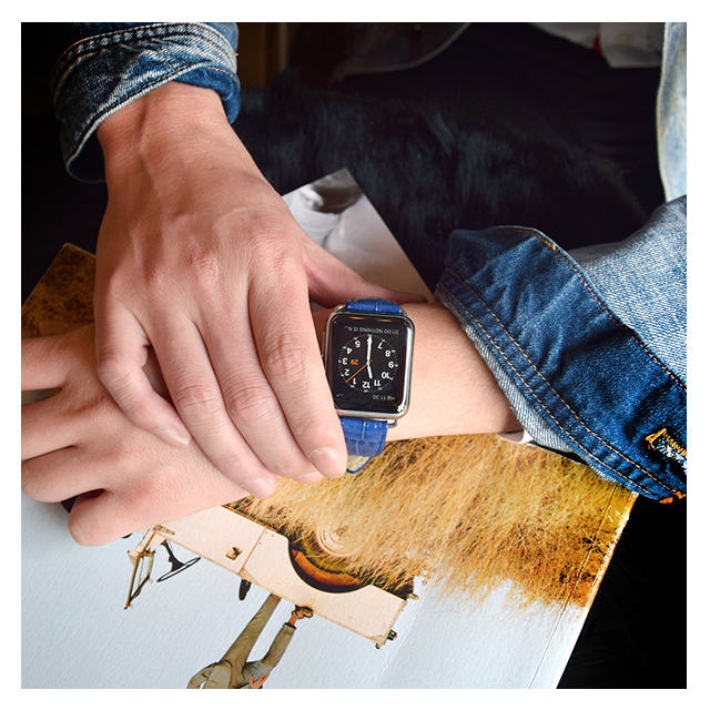 【Apple Watch バンド 40/38mm】クロコシリーズ (Cobalt Blue Croco) for Apple Watch Series4/2/1サブ画像
