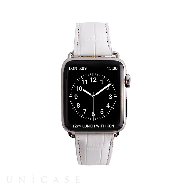 【Apple Watch バンド 40/38mm】クロコシリーズ (White Croco) for Apple Watch Series4/2/1