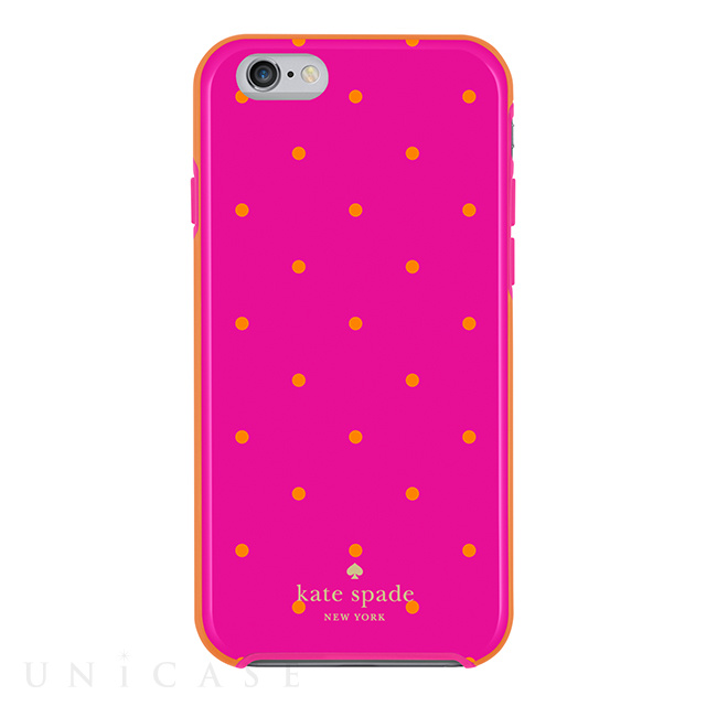 【iPhone6s/6 ケース】Hybrid Hardshell Case (Larabee Dot Pink/Orange)