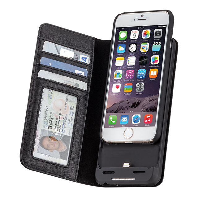 【iPhone6s/6 ケース】Charging Wallet Folio Case (Black)サブ画像