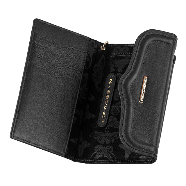 【iPhone11 Pro/XS/X/SE(第3/2世代)/8/7/6s/6 ケース】REBECCAMINKOFF Wristlet with Tassle (Black)サブ画像