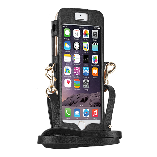 【iPhone6s/6 ケース】REBECCAMINKOFF Crossbody Sleeve with Dogclip ＆ Crossbody Strap (Black)サブ画像