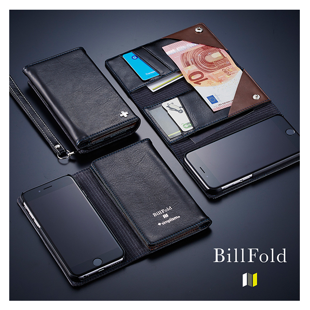 【iPhone6s/6 ケース】BillFold フリップノートカードケース (ブラウン)サブ画像