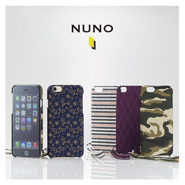【iPhone6s Plus/6 Plus ケース】NUNO ファブリックケース (パープルクロスライン)サブ画像