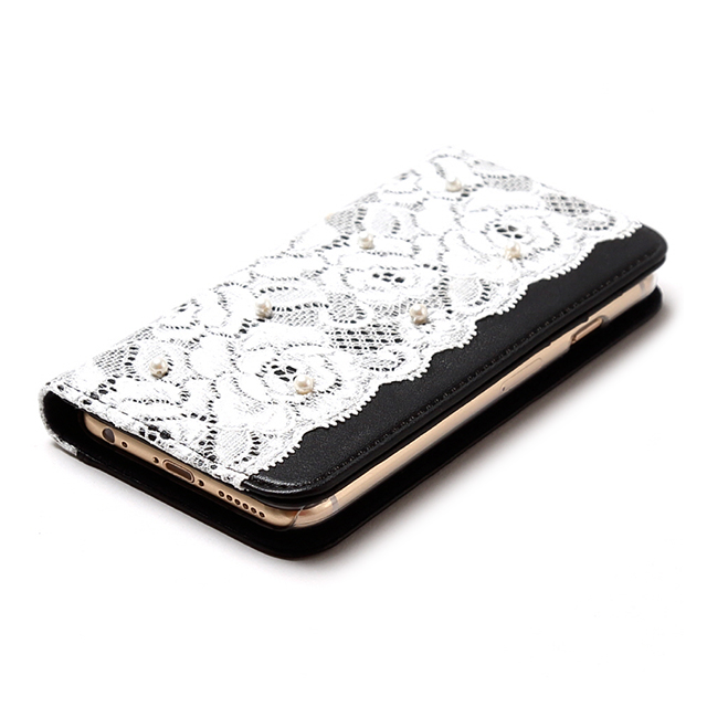 【iPhone6s/6 ケース】Lace Diary (ブラック)サブ画像