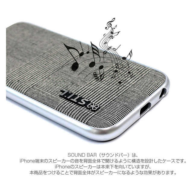 【iPhone6s/6 ケース】SOUND Bar (グレンチェック)サブ画像