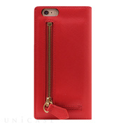 【iPhone6s/6 ケース】Saffiano Zipper Case (レッド)