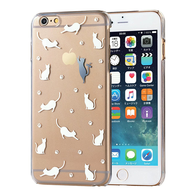 【iPhone6s Plus/6 Plus ケース】シェルカバー/アップルテクスチャー/ネコgoods_nameサブ画像