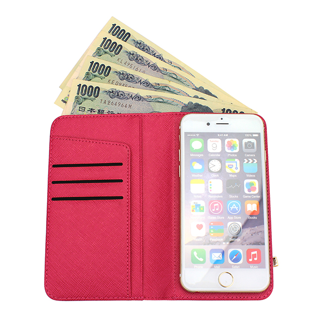 【iPhone6s/6 ケース】Wallet Case (Ribbon Pink)サブ画像