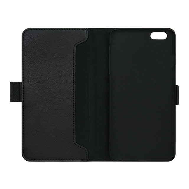 【iPhone6s/6 ケース】ポケット付きブックタイプケース バイカラー(ブラック/レッド)サブ画像