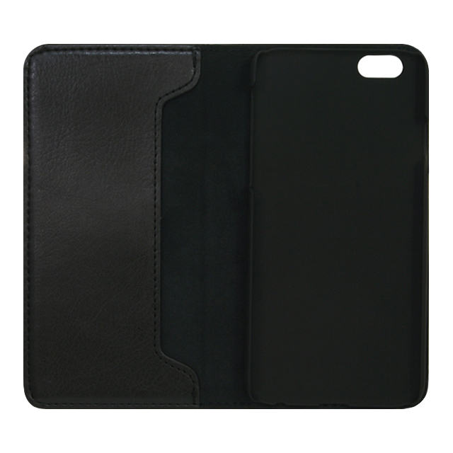 【iPhone6s/6 ケース】薄型ブックタイプケース プレーン(ブラック)サブ画像