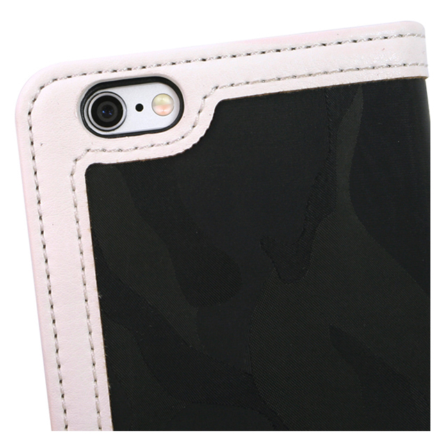 【iPhone6s/6 ケース】薄型ブックタイプケース 迷彩 (ブラック)サブ画像