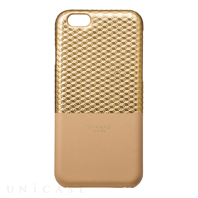 【iPhone6s/6 ケース】Back Leather Case ”Hex” (Gold)